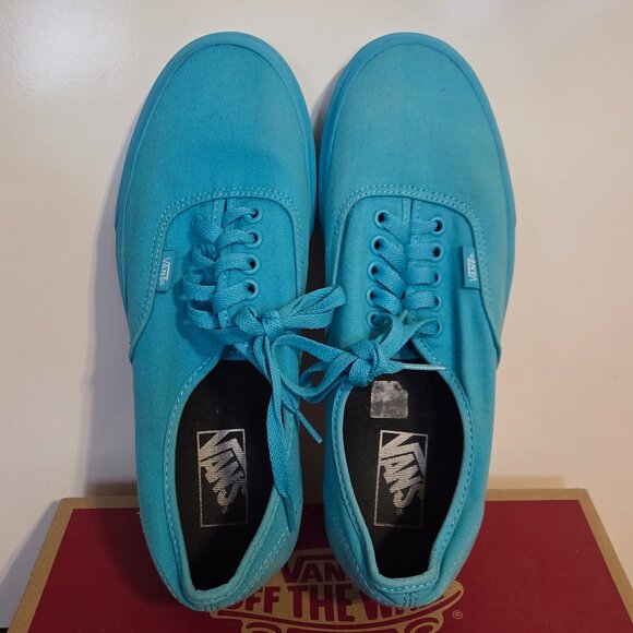 Vans Authentic Blue Mono Men’s Size 9 Sneakers Skate Casual Shoes EUC - Picture 1 of 11